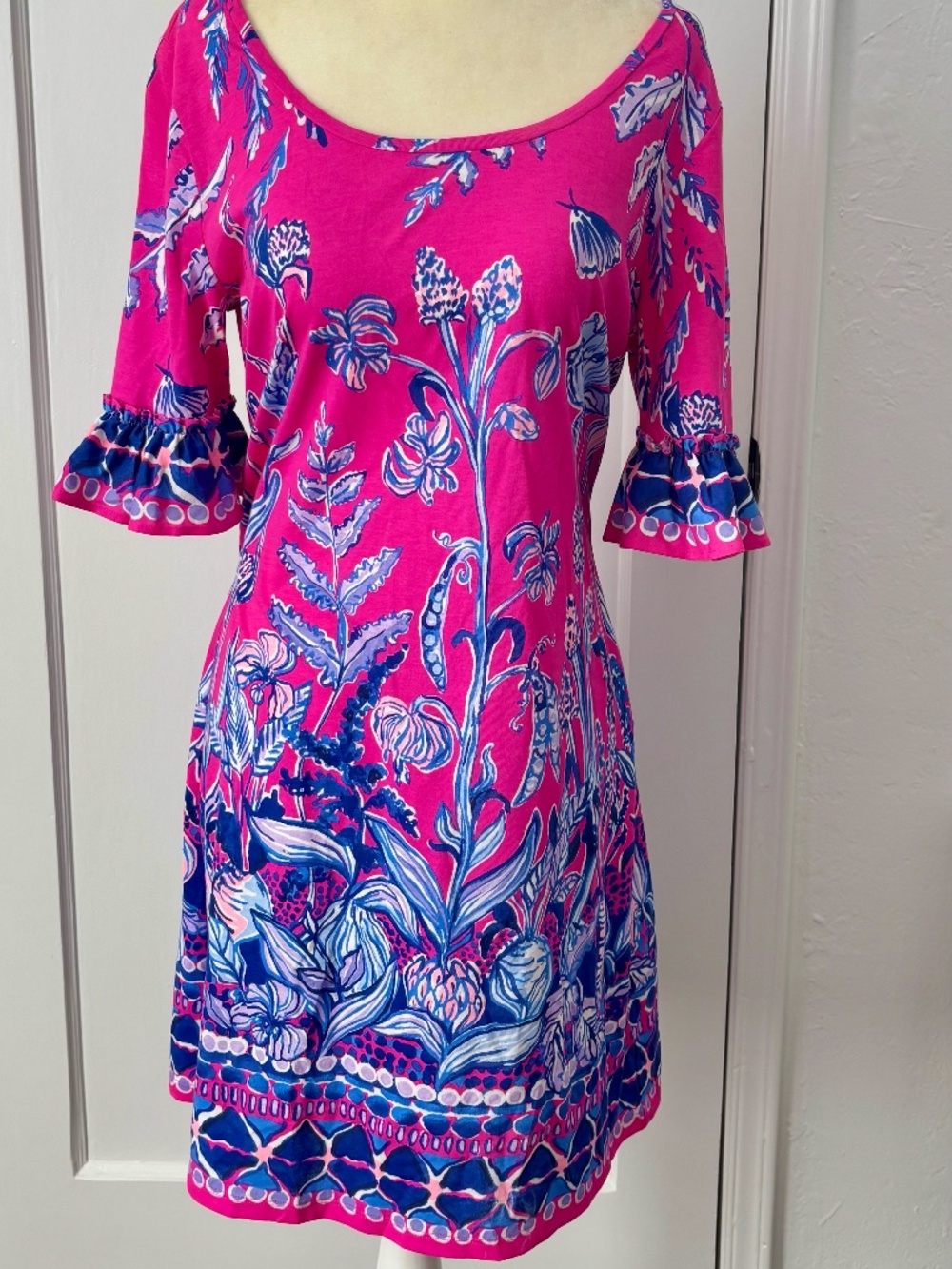 Lilly Pulitzer Jayden Dress in Un-Beet-Able (Bougainvillea Pink) New With Tags